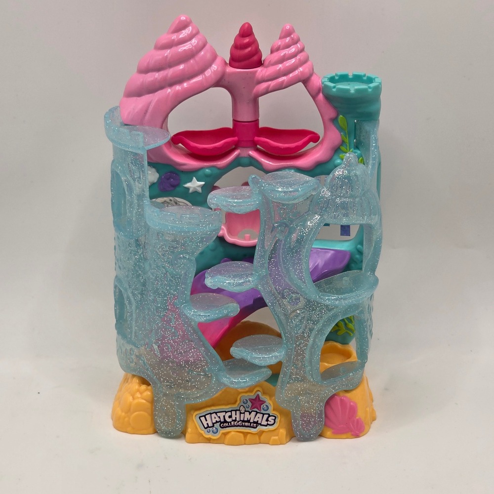 Hatchimals Coral Castle Playset Kids Blue Pink Underwater Mermals Spin Toy